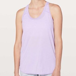 LULULEMON Essential Tank Heathered Sheer Violet Size 2